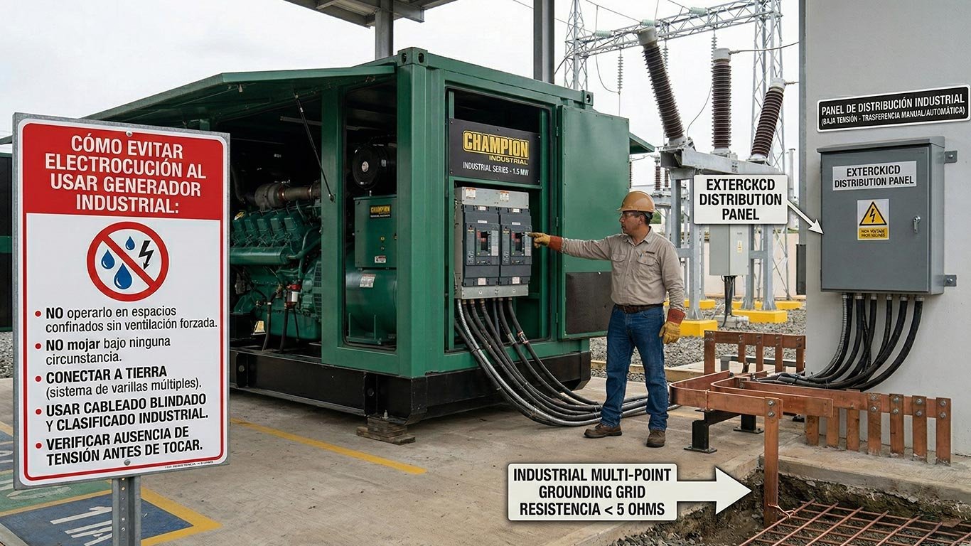 Cómo evitar electrocución al usar un generador - SR Técnicos Panamá