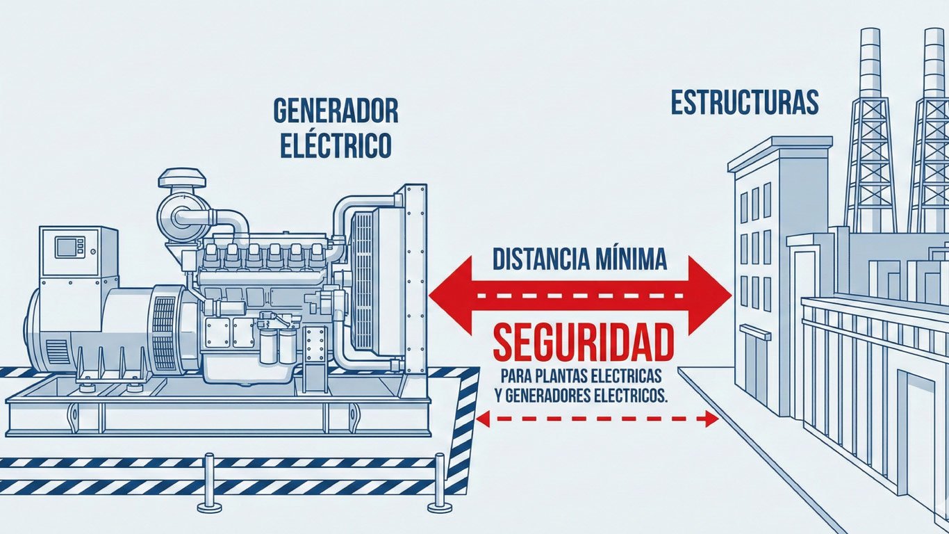 Distancia mínima entre generador y estructuras - SR Técnicos Panamá