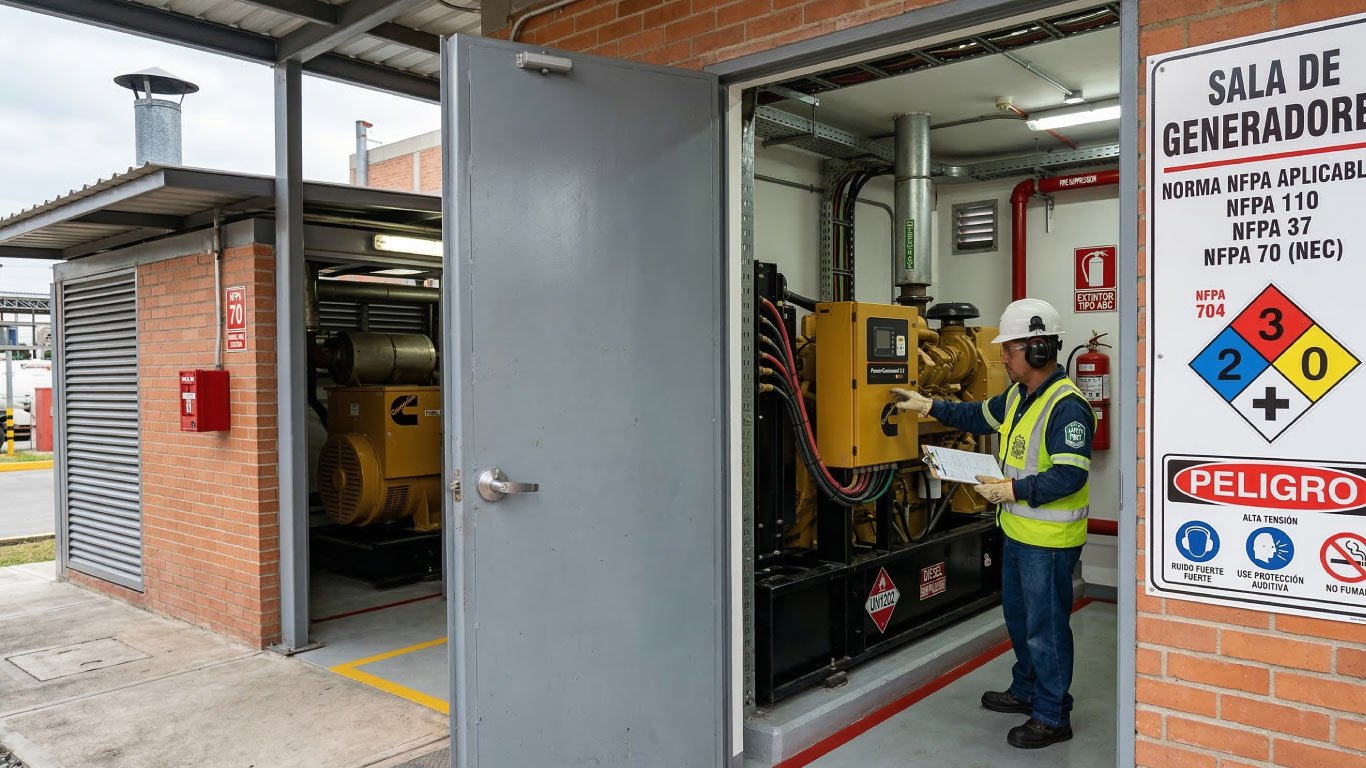 Normas NFPA para salas de generadores - SR Técnicos Panamá