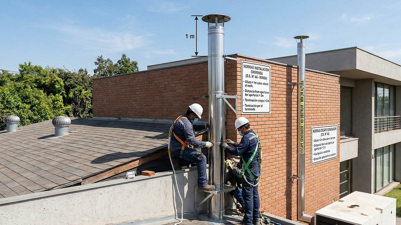 Normas para instalación de chimeneas y escape de generadores - SR Técnicos Panamá