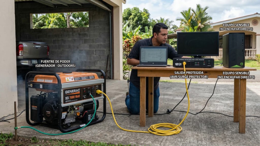 Cómo proteger equipos sensibles cuando usas un generador - SR Técnicos Panamá
