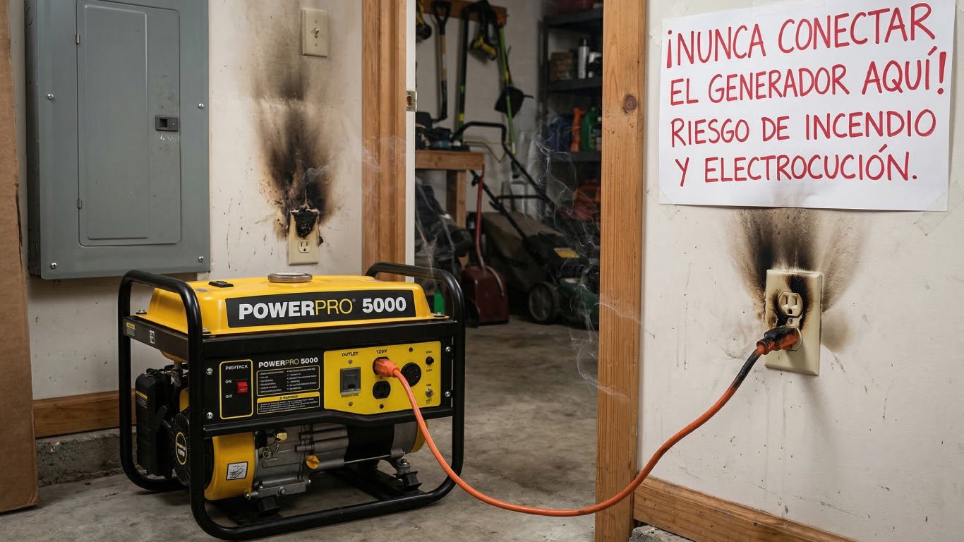 Por qué nunca conectar un generador directo al toma corriente - SR Técnicos Panamá